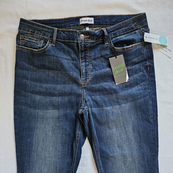 NWT Studio Blue Imogen Stretchy Denim High-rise Western Bootcut Jeans Size 33 - Picture 2 of 6
